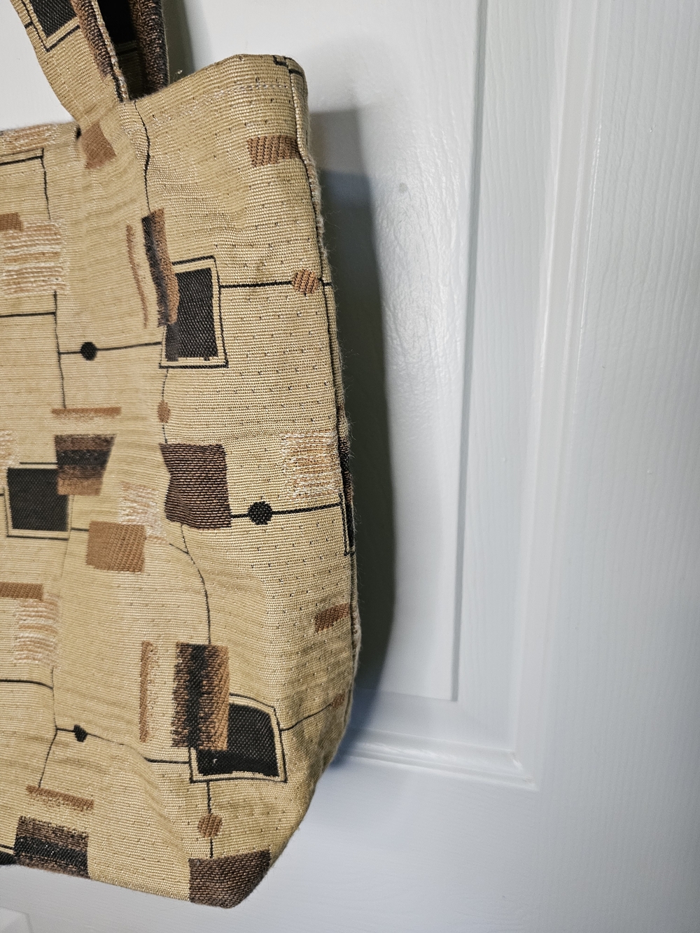 Suruchi Geometric Tote in Brown & Tan OS - Picture 9 of 15